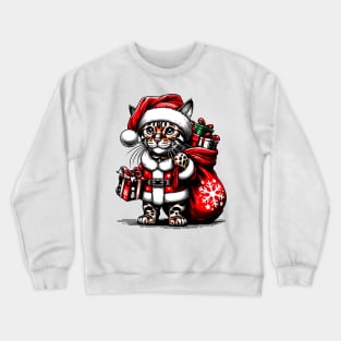 Bengal Cat Santa Claus Christmas Crewneck Sweatshirt